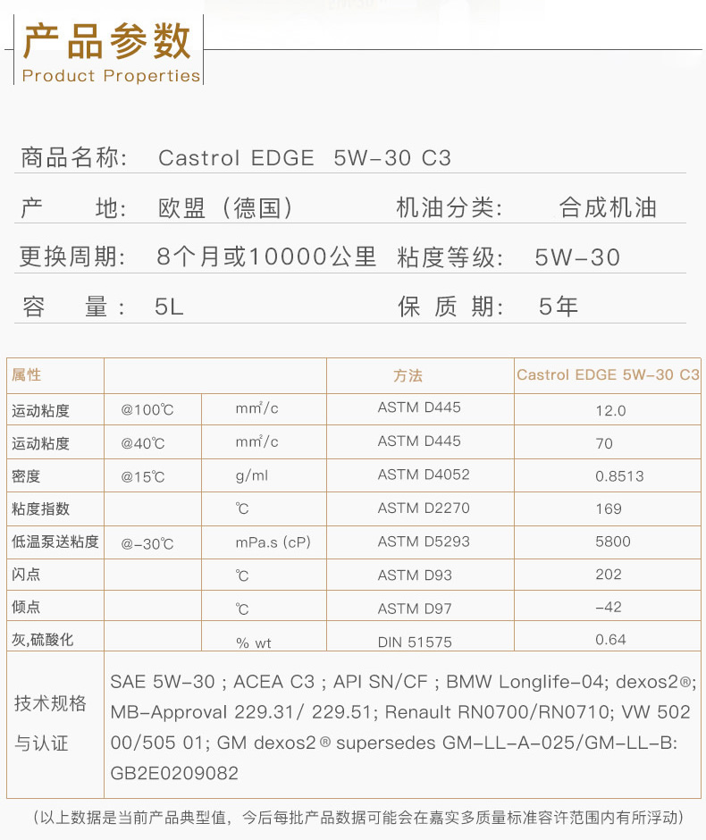 嘉實(shí)多 全合成機(jī)油 極護(hù)EDGE FST 5W-30 C3 SN 5L裝-第3張圖片-鄭州市冠恒貿(mào)易有限公司【官方網(wǎng)站】-車用潤滑油服務(wù)專家